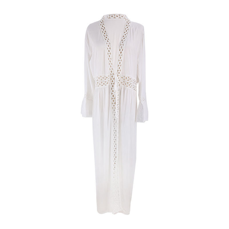Lace Cardigan Sun Protection Clothing Beach Jacket Swimsuit Bikini Cover-up Blouse Bella Mia