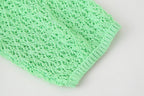 Women Clothing Summer Jacquard Mesh Loose Polo Collar Knitwear Bella Mia