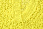 Women Clothing Summer Jacquard Mesh Loose Polo Collar Knitwear Bella Mia