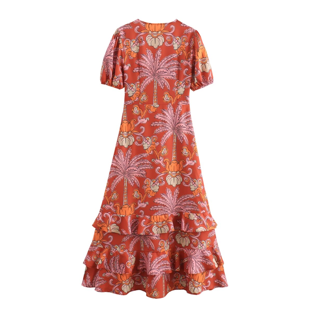 Summer Women Clothing Elegant Slightly Mature Printed Midi Dress