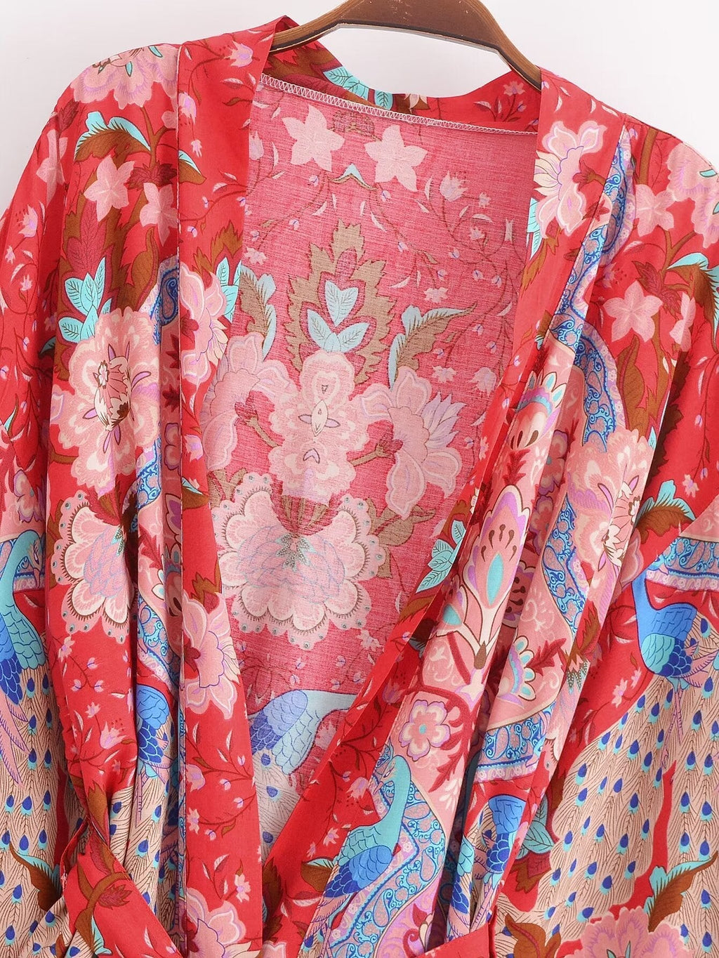 Summer Rayon Belt Short Kimono Cardigan Bella Mia