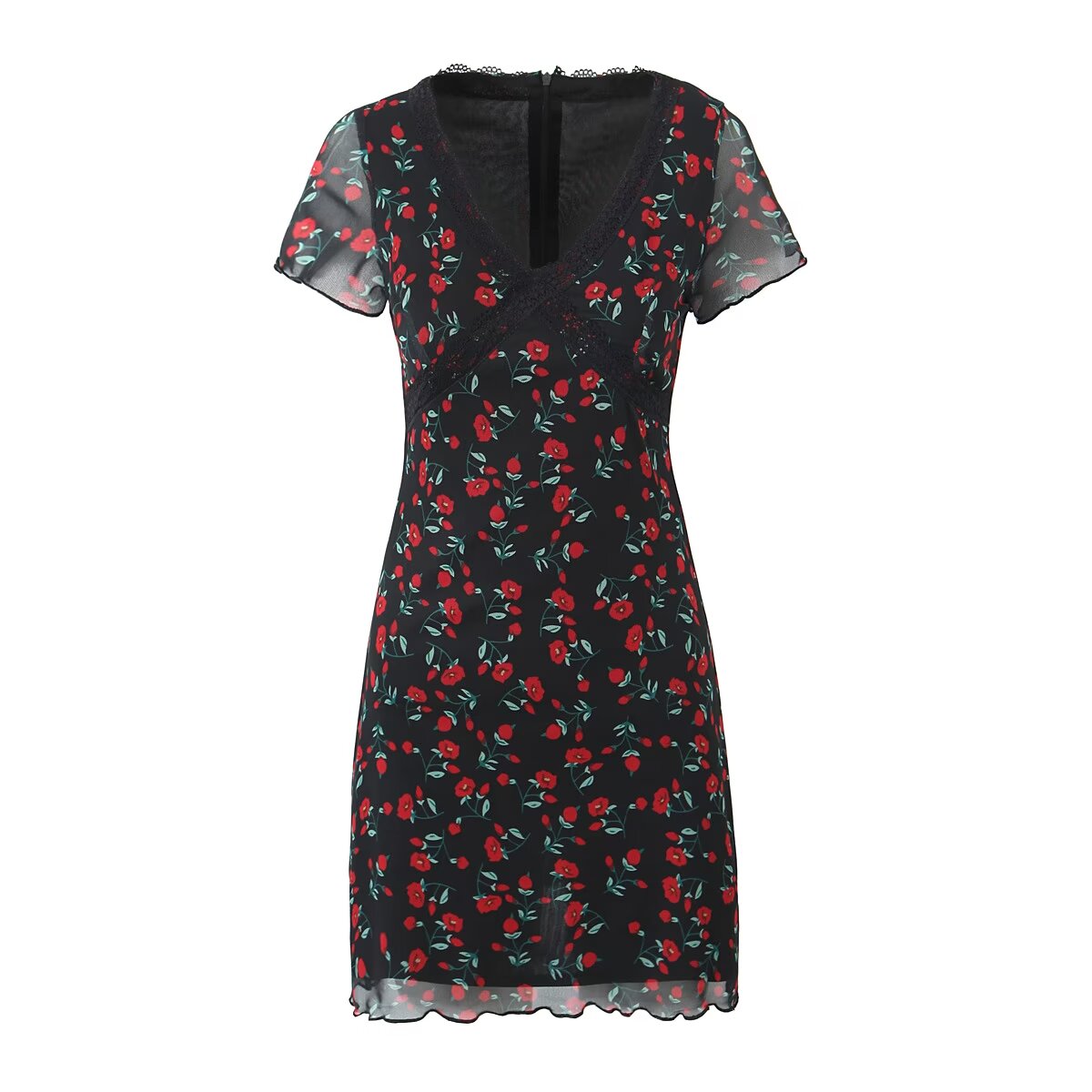 Summer V neck Sexy Print Dress Wishy Hip Dress