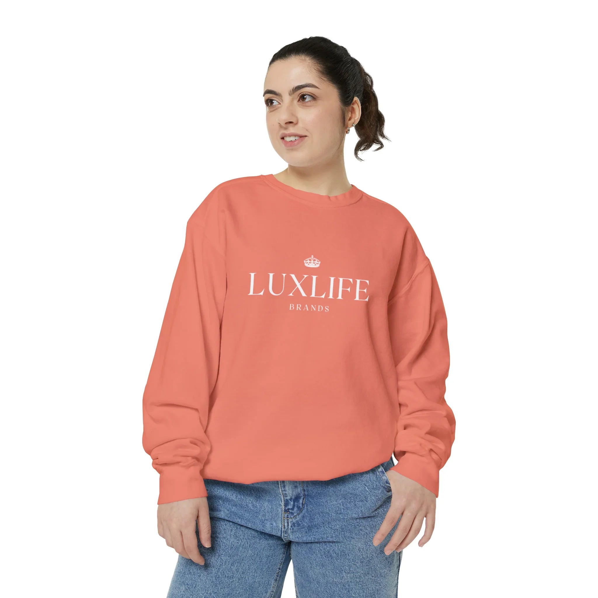 Luxlife Brands Garment-Dyed Sweatshirt Printify