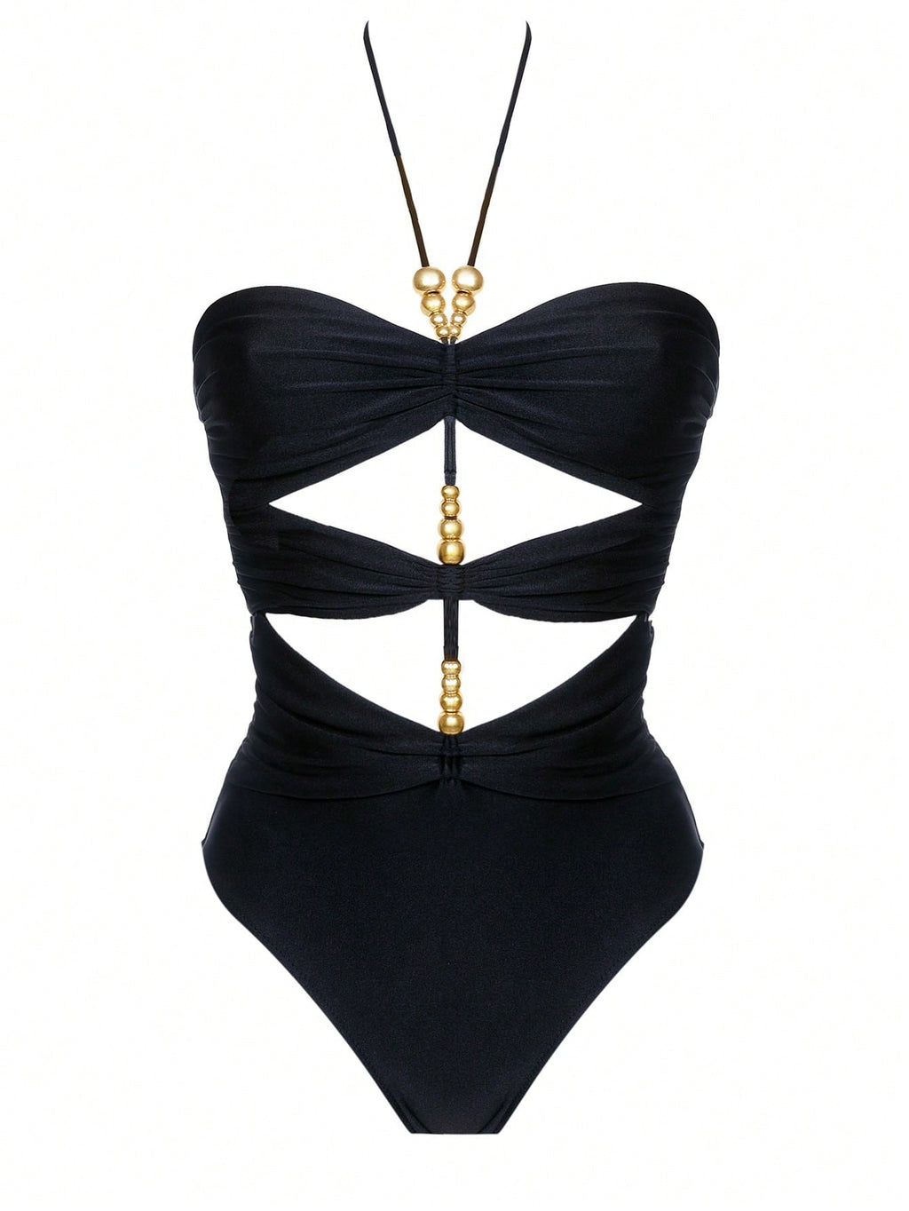 Bikinx Solid Color Cutout One Piece Swimsuit Bella Mia