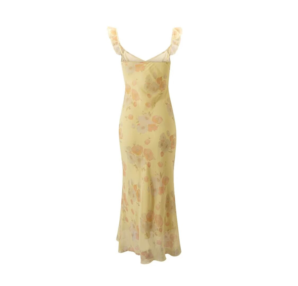 Women Summer Sexy V neck Floral Dress Bella Mia