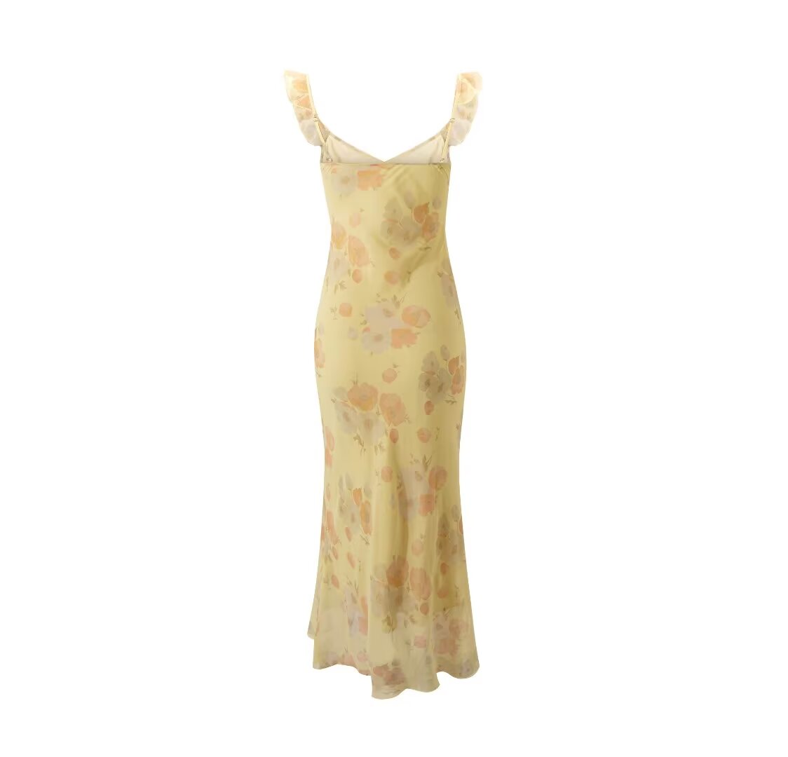 Women Summer Sexy V neck Floral Dress Bella Mia