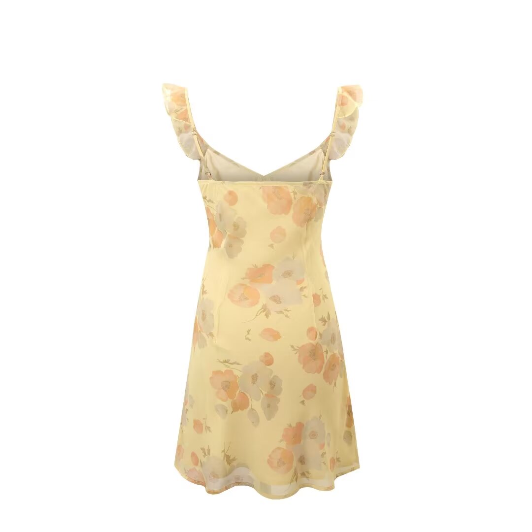 Women Summer Sexy V neck Floral Dress Bella Mia