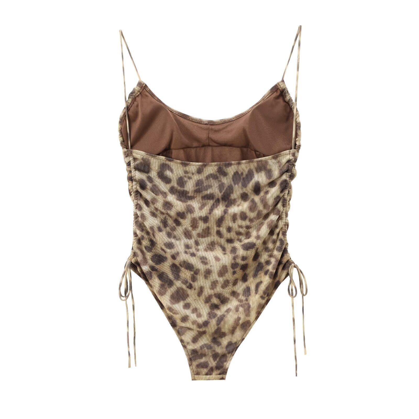 Summer Animal Pattern Printing Silk Net Pleated Decoration Slim Swimsuit Bella Mia