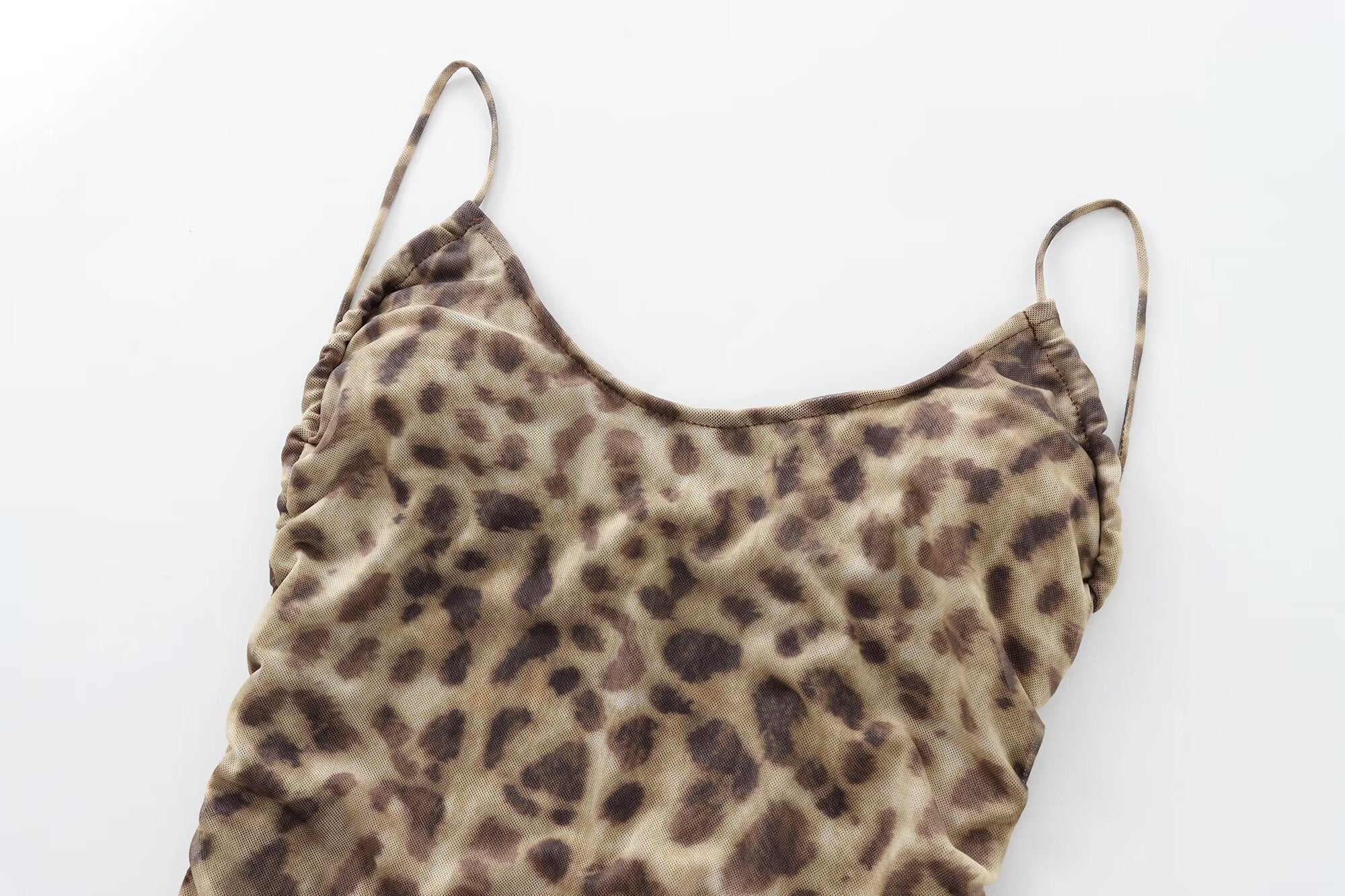 Summer Animal Pattern Printing Silk Net Pleated Decoration Slim Swimsuit Bella Mia