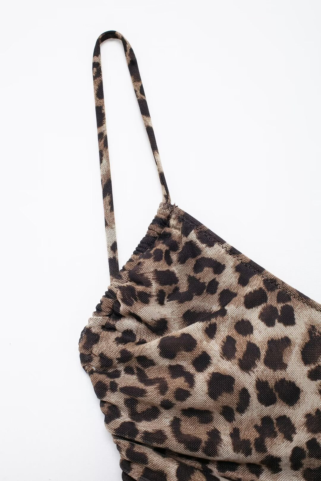 Summer Animal Pattern Printing Silk Net Pleated Decoration Slim Swimsuit Bella Mia
