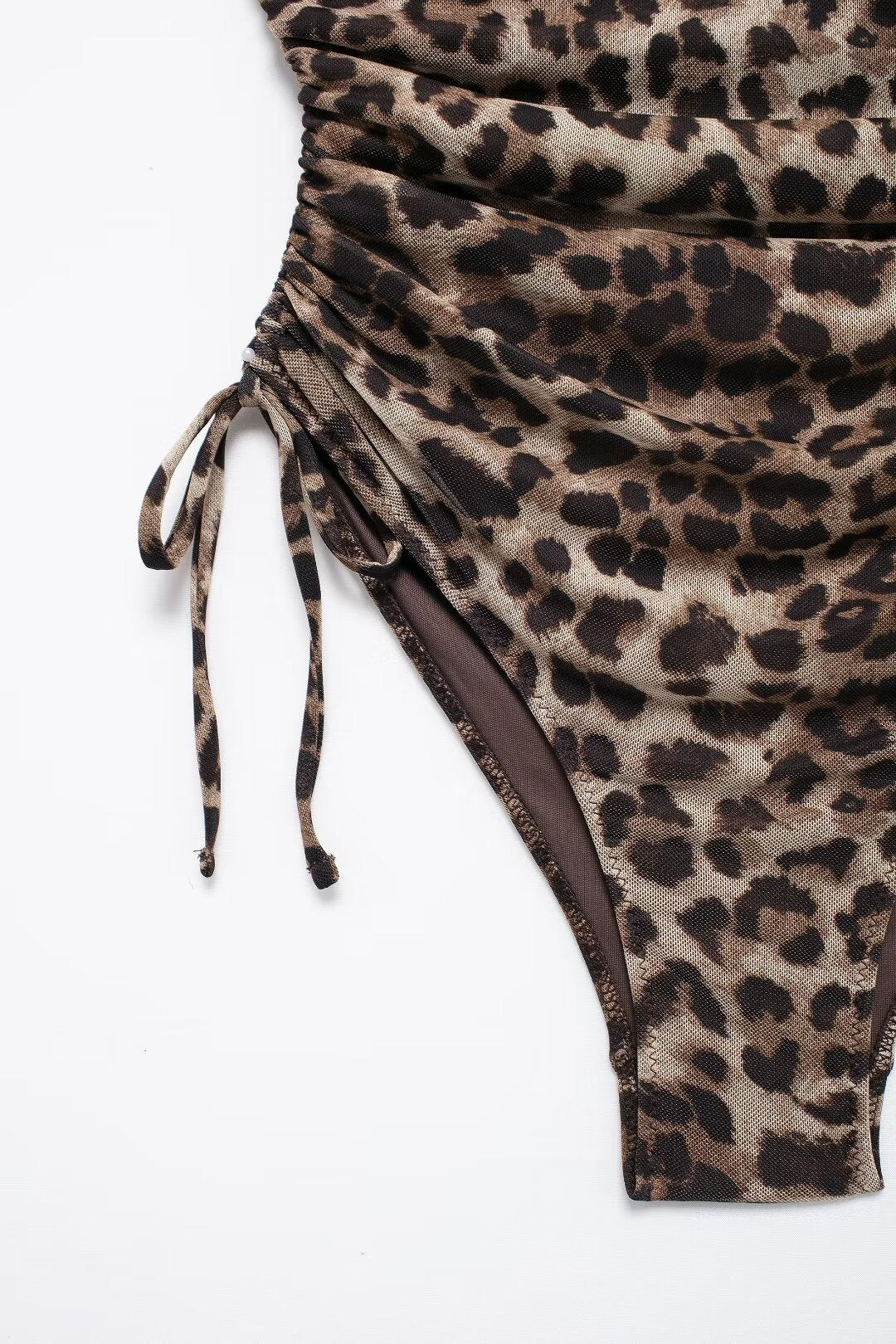 Summer Animal Pattern Printing Silk Net Pleated Decoration Slim Swimsuit Bella Mia