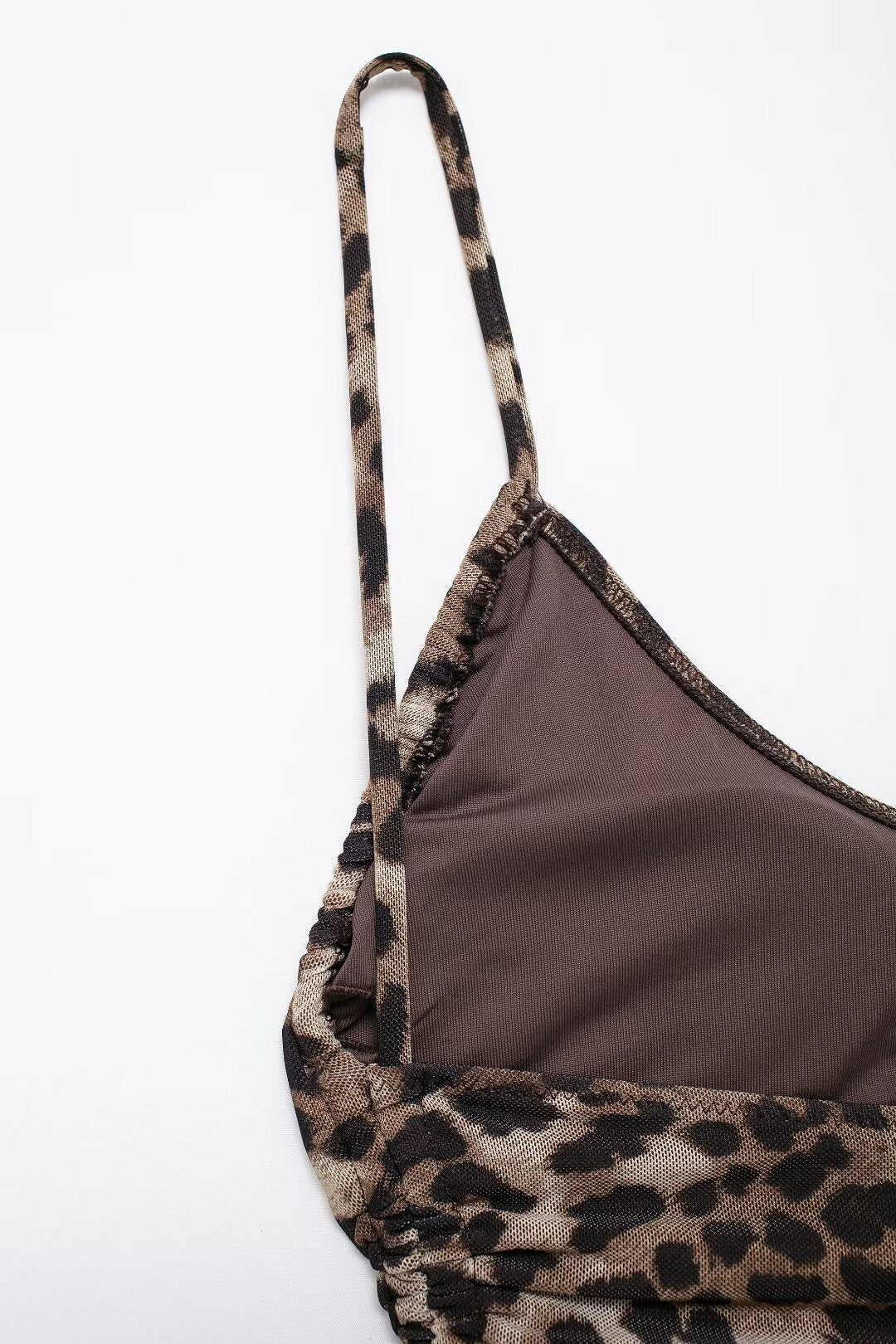 Summer Animal Pattern Printing Silk Net Pleated Decoration Slim Swimsuit Bella Mia
