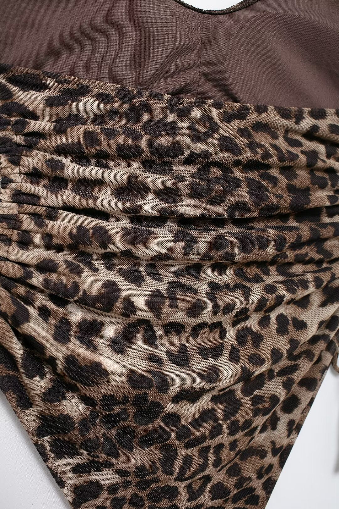 Summer Animal Pattern Printing Silk Net Pleated Decoration Slim Swimsuit Bella Mia