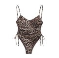 Summer Animal Pattern Printing Silk Net Pleated Decoration Slim Swimsuit Bella Mia