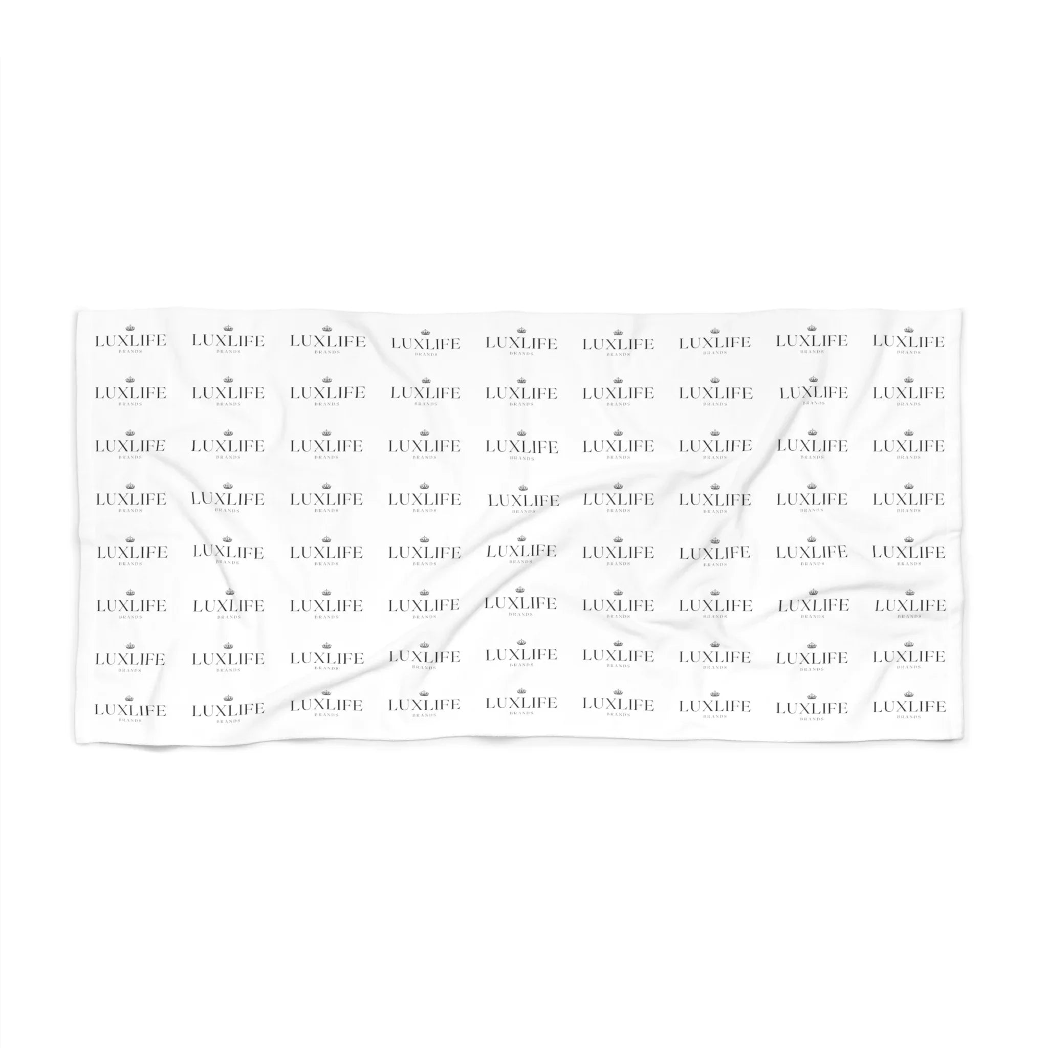 Luxlife Brands B&W Pattern Beach Towel Printify