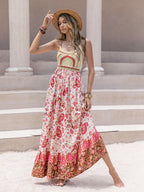 Batch Sweet Spaghetti Strap Floral Print Holiday Dress Maxi Dress Women Bella Mia