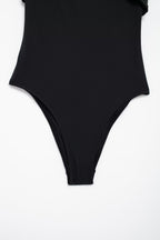 Summer Women Clothing Metal Decoration Off Neck Black Swimsuit Bella Mia