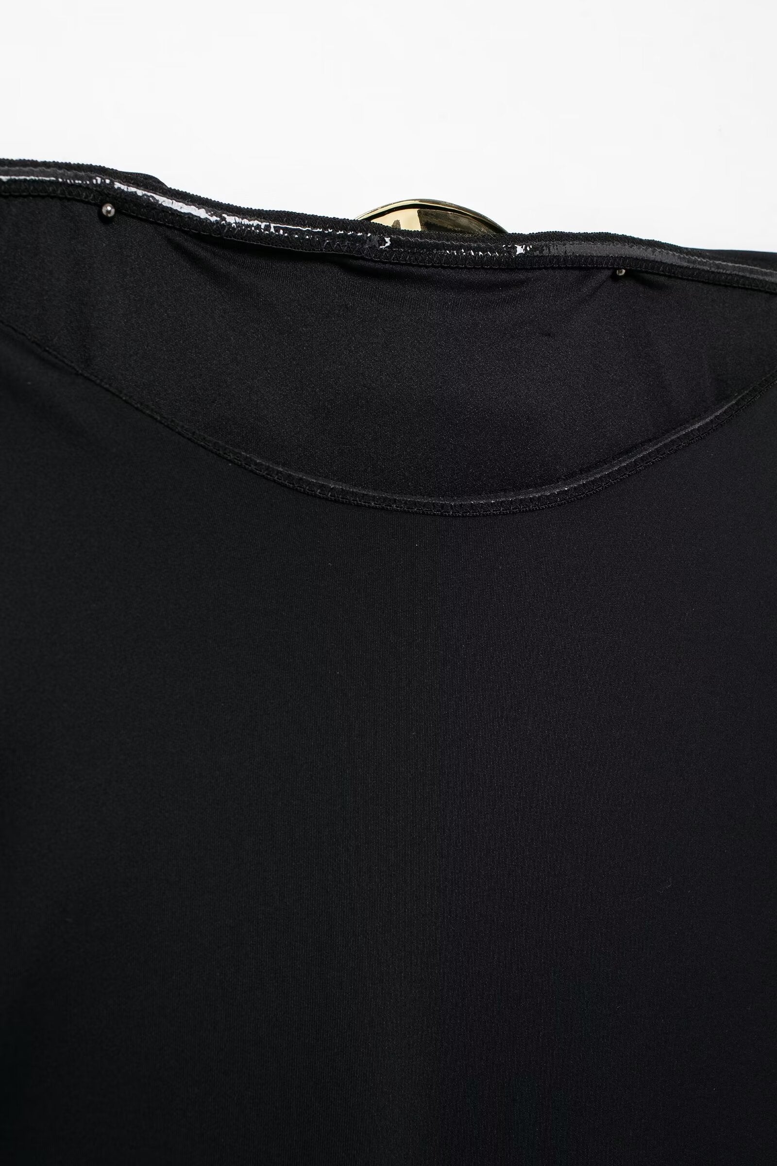 Summer Women Clothing Metal Decoration Off Neck Black Swimsuit Bella Mia