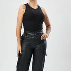 Women Clothing High Grade Sexy Comfortable Vest Design Backless Top Black T Shirt Bella Mia