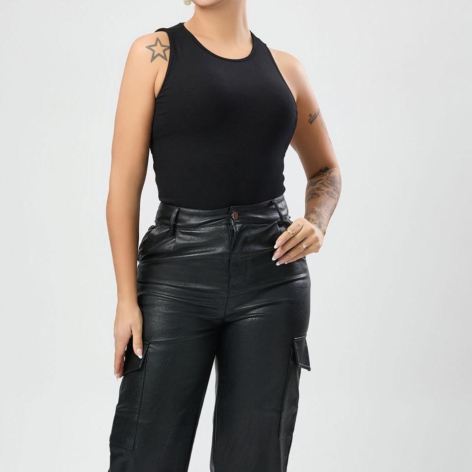 Women Clothing High Grade Sexy Comfortable Vest Design Backless Top Black T Shirt Bella Mia