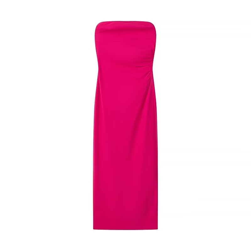 Fall Women Clothing Backless Sexy Slim Tube Top Dress Bella Mia
