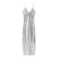 Women Clothing Sequined Long Hollow Cutout Decorative Suspender