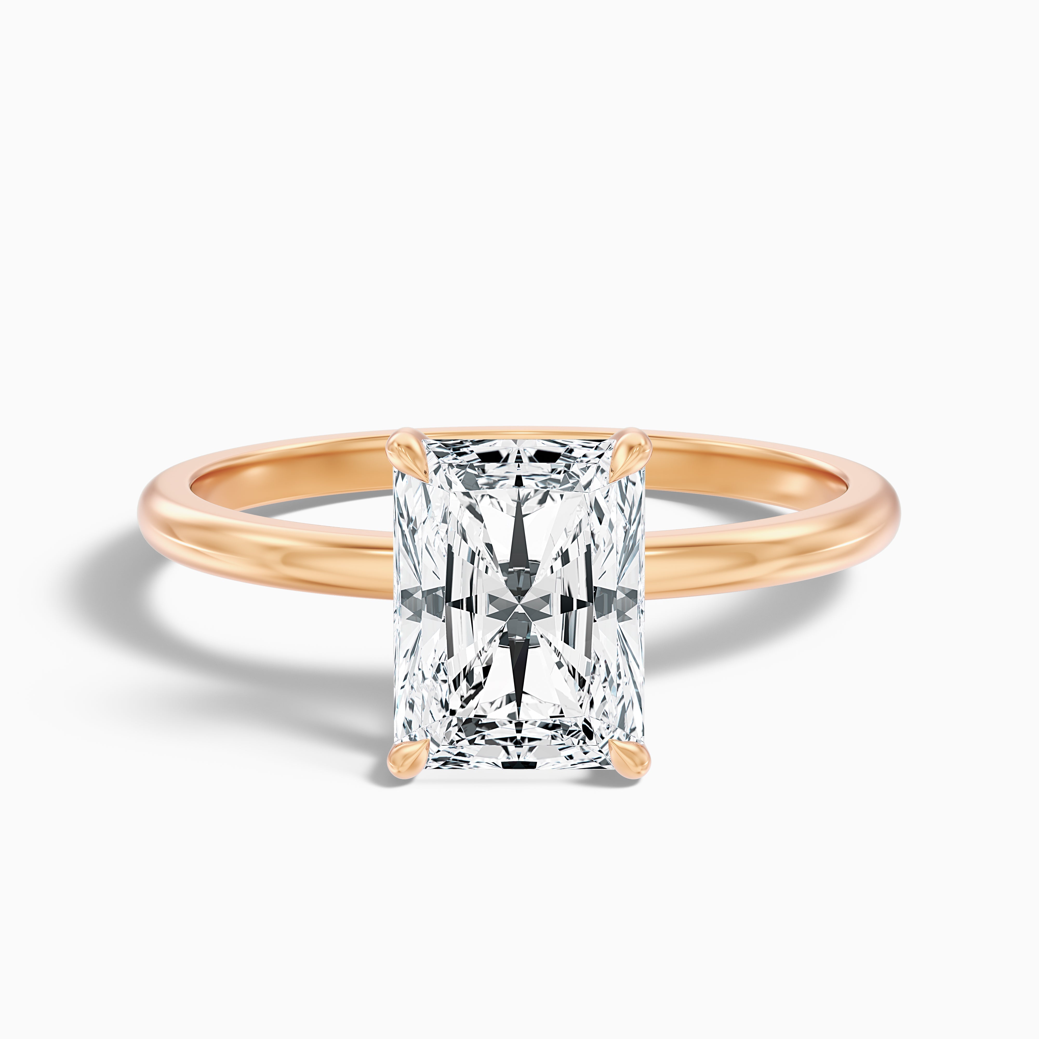 Bonnie 4.5 Carat Radiant Cut Hidden Halo Lab Grown Diamond Ring in 18k Yellow Gold