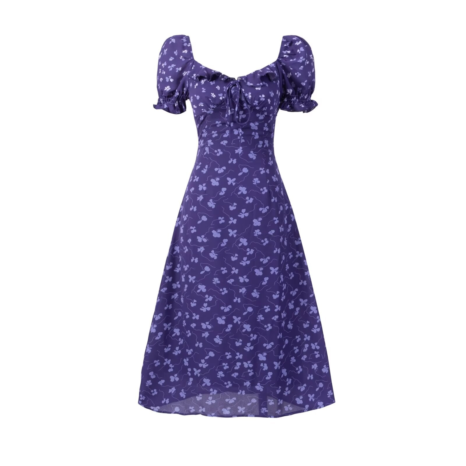 Spring Summer Sense Square Neck Cinched Slim Sexy Backless Mid Length Dress Women Clothing