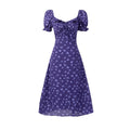 Spring Summer Sense Square Neck Cinched Slim Sexy Backless Mid Length Dress Women Clothing