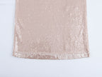 Women French Sequin Pleated Halter Dress Bella Mia