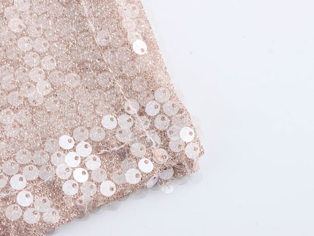 Women French Sequin Pleated Halter Dress Bella Mia