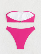 Split Swimsuit Women Rose Flat Bikini Sexy High Waist Bikini Swimsuit