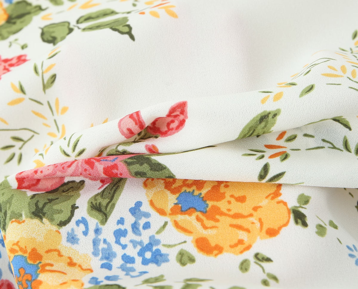 Summer Women Floral Small Floral Print Slim Fit Large Strap Dress Bella Mia