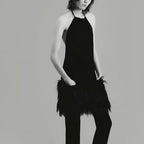 Women French Simple Fur Making Effect Dress Bella Mia