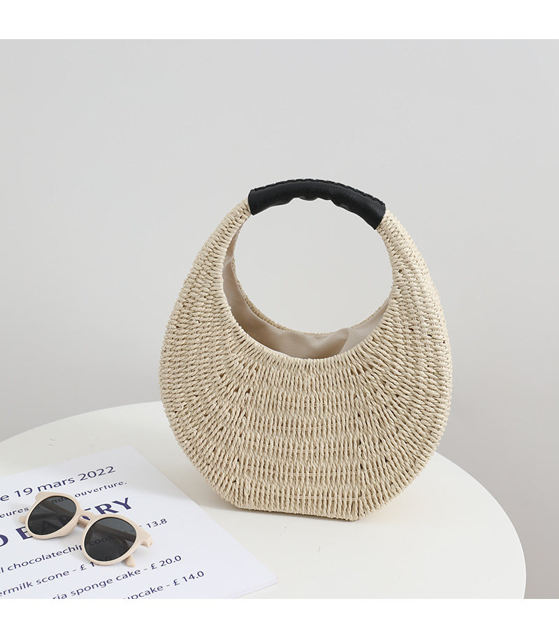 Thailand Straw Bag Niche Portable French Woven Bag Women Seaside Vacation Beach Bag Small Clutch Bella Mia