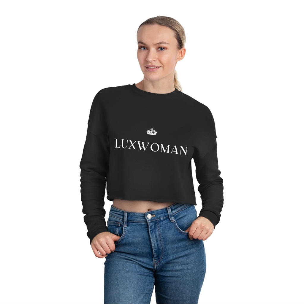 LUXWOMAN Breathable Fleece Cropped Sweatshirt Printify