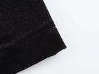 Spring Women Elegant Velvet Texture Pleated Midi Dress Bella Mia
