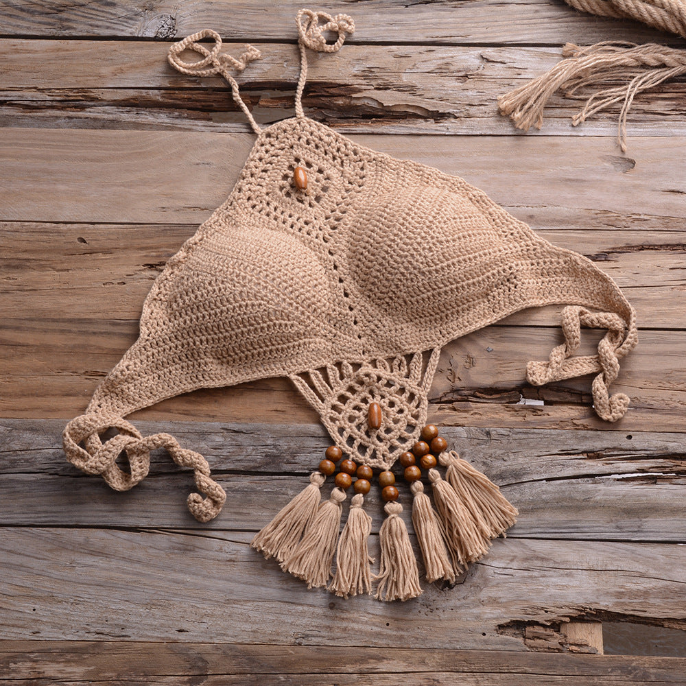 Bikini Handmade Tassel Bohemian Swimsuit Sexy Lady Beach Swimming Clothing Bella Mia