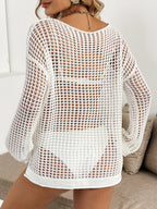 Beach Cover Up Mesh Hollow Out Cutout out Knitwear Swimsuit Beach Sun Protection Shirt Women Knitwear Bella Mia