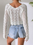 Summer Women Knitwear Beach Women Solid Color Knitted Beach Bikini Swimsuit Blouse Bella Mia