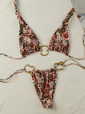 Sexy Bikini Two Piece Sets Lace Printing Low Waist Women Halter Sexy Women Arrival Bella Mia