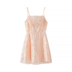 Spring Women Clothing Simple Sequined Short Sling Dress Bella Mia