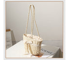 Straw Bag Lace Bow Woven Bag Fairy Seaside Vacation Beach Bag Women Bag Bella Mia