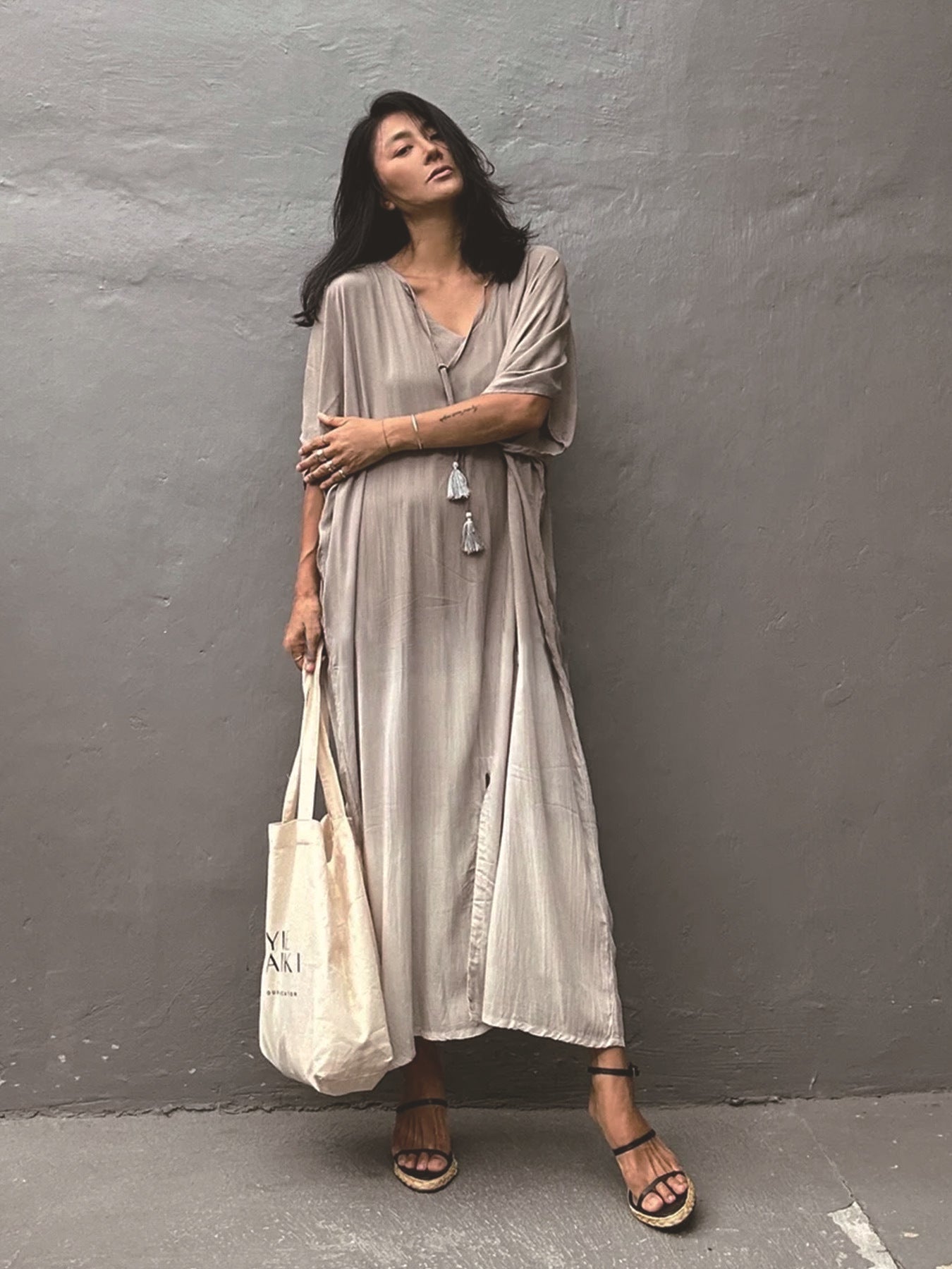Gradient Color Rayon Beach Dress Vacation Beach Cover Up Swimsuit Outwear Dress Women Slit Bella Mia