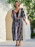 Cotton Holiday Loose Sun Protection Cardigan Long Beach Jacket Bikini Cover up Swimsuit Blouse Bella Mia