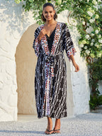 Cotton Holiday Loose Sun Protection Cardigan Long Beach Jacket Bikini Cover up Swimsuit Blouse Bella Mia