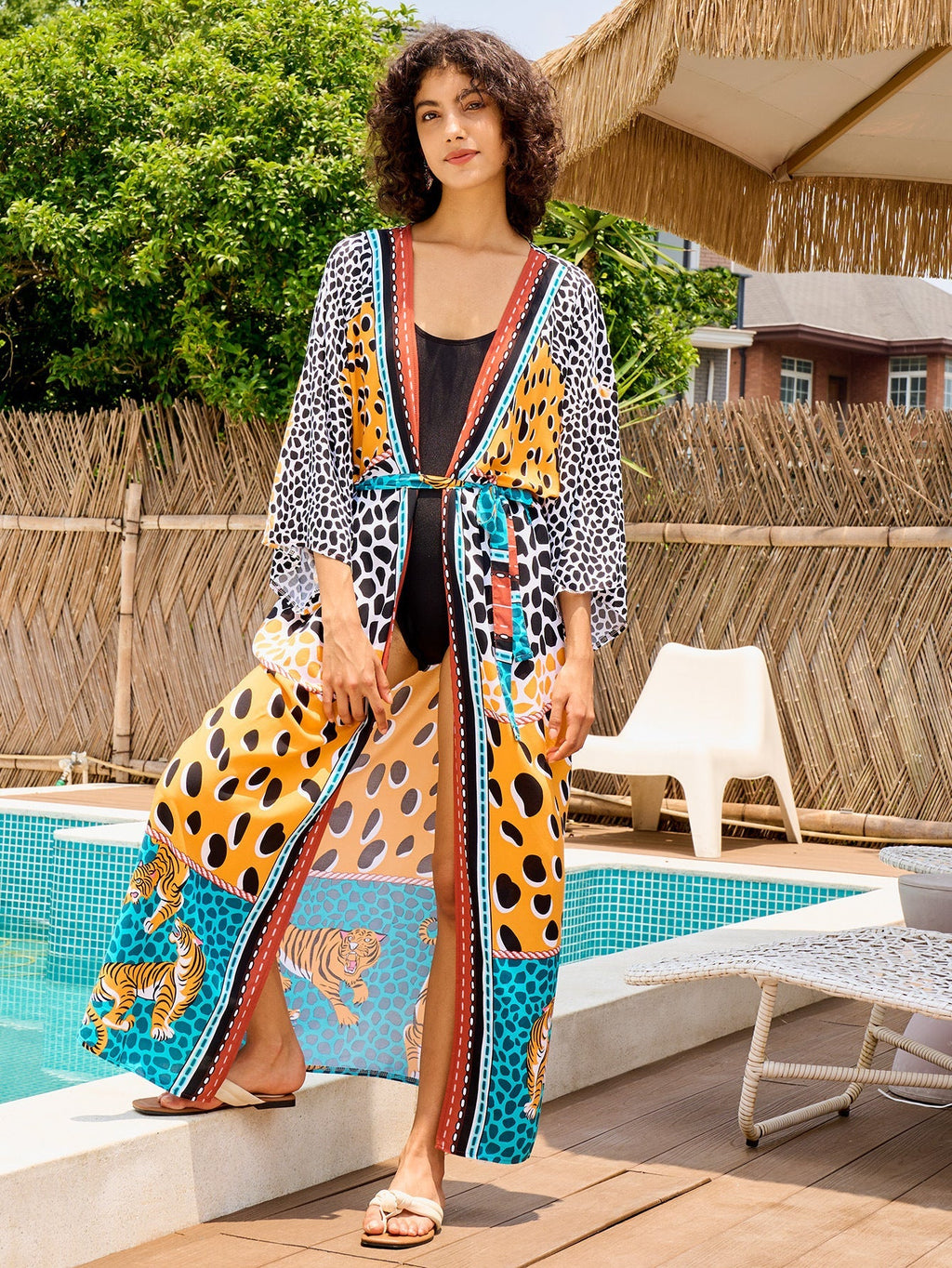 Cotton Holiday Loose Sun Protection Cardigan Long Beach Jacket Bikini Cover up Swimsuit Blouse Bella Mia