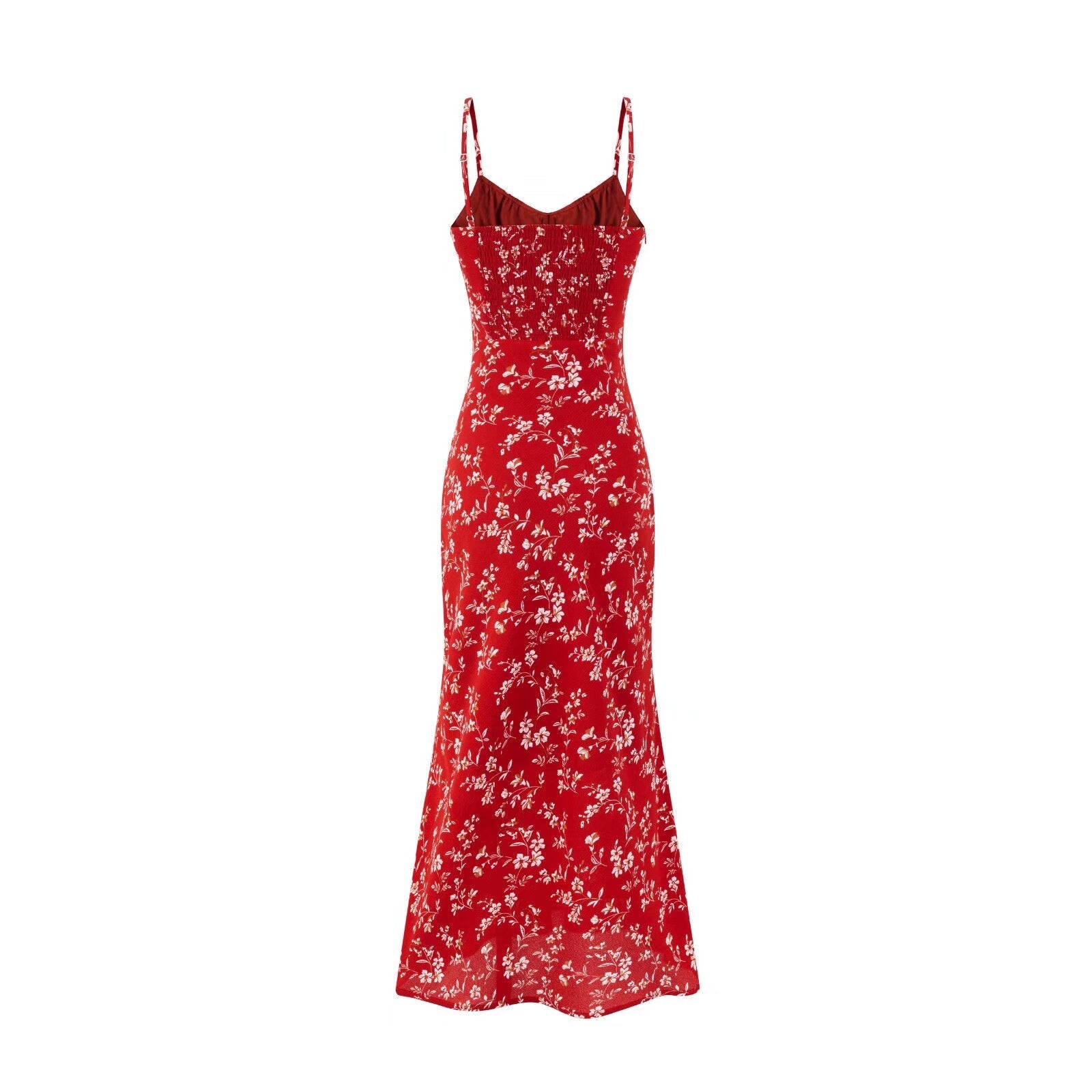 Summer Vintage Waist Controlled Slimming Sling Sheath Fishtail Dress Dress Women