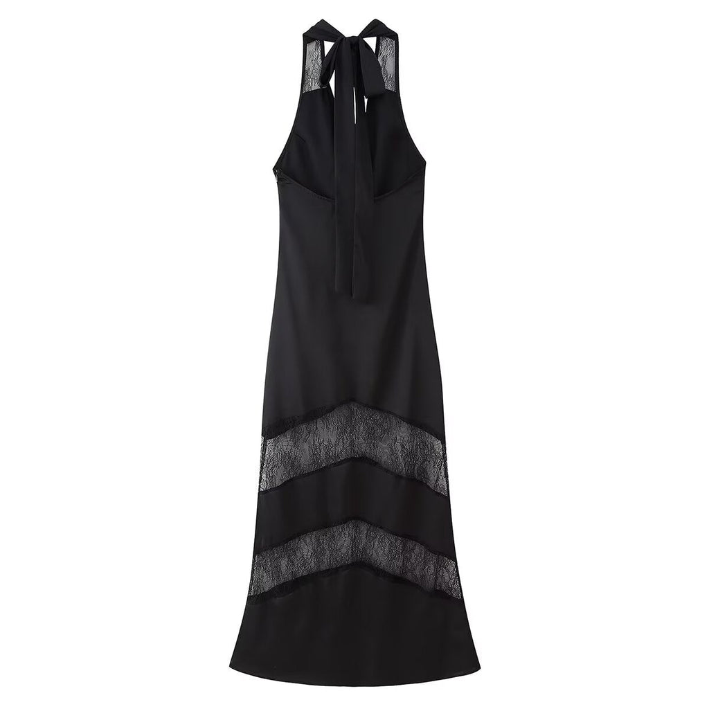 Women Dress Sexy Voile Stitched Backless Maxi Dress Bella Mia