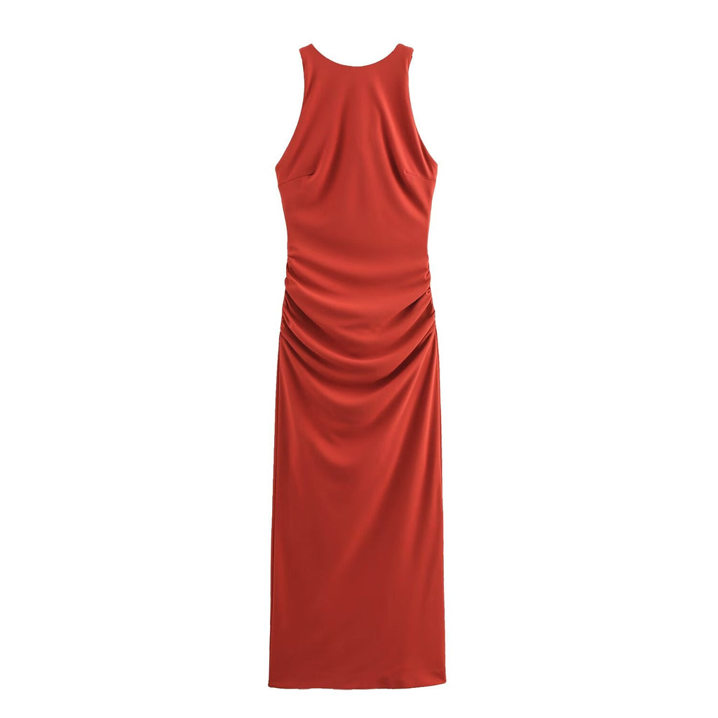 Summer Back Cross Hanging Collar Sleeveless Dress Women Bella Mia